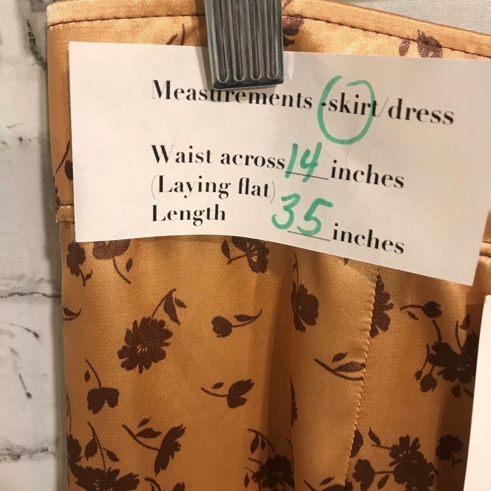 NWT Zara printed skirt gold and copper M - Picture 5 of 7